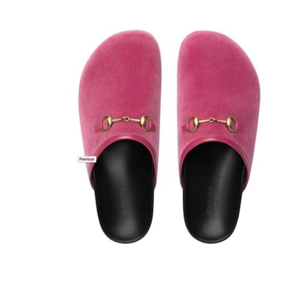 Raspberry Pink GUCCI Suede Mules - Picture 2 of 3